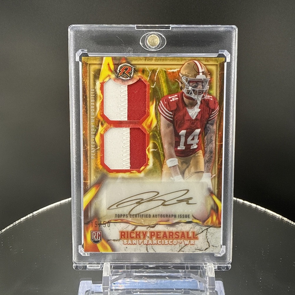 2024 Topps Rookie Patch Autograph Ricky Pearsall #IPA-RP Gold Refractor /50